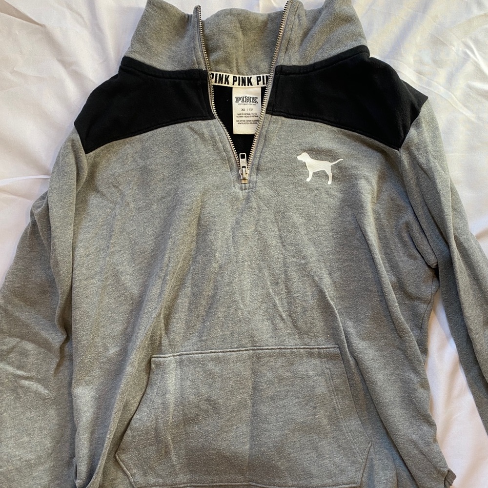 Victoria’s Secret PINK gray quarter zip